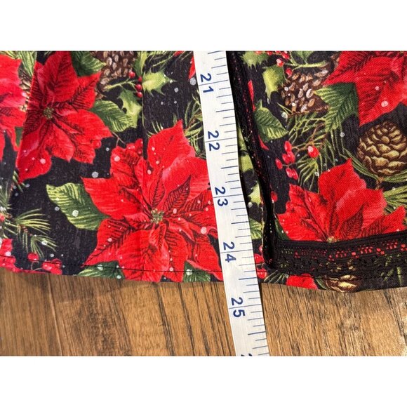NWT Girls Christmas Poinsettia Print Dress & Bloomers Set 7/8 - Picture 5 of 9